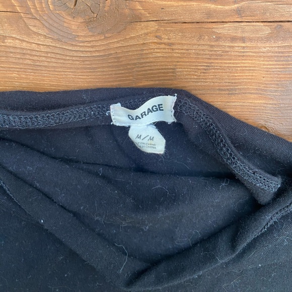 Garage Black Off The Shoulder Crop Top | SIZE: M - Picture 3 of 5